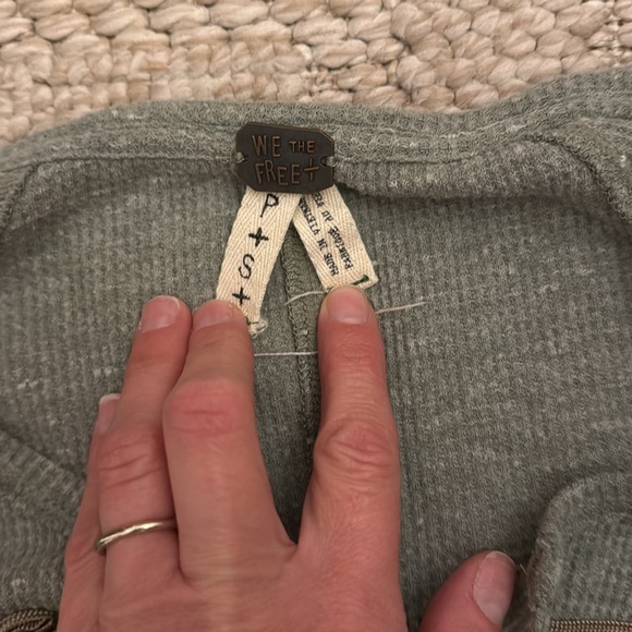 Free people military style Henley small gray - Picture 3 of 4